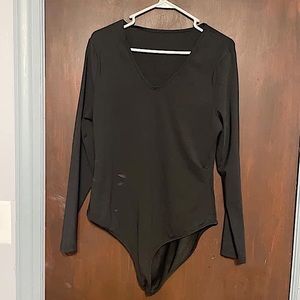 Black long sleeve body suit